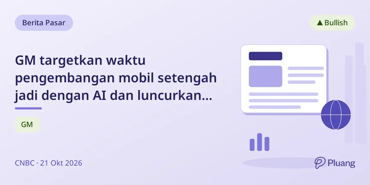 GM targetkan waktu pengembangan mobil setengah jadi dengan AI dan luncurkan fitur berkendara tanpa lihat jalan 2028.