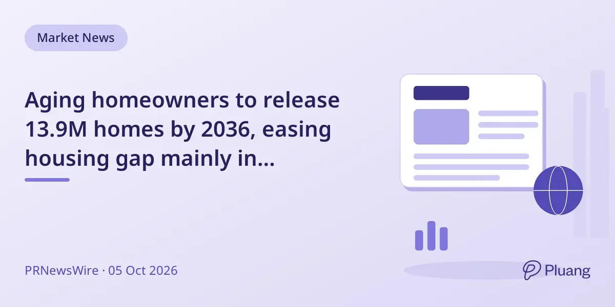 Aging homeowners to release 13.9M homes by 2036, easing housing gap mainly in family-sized homes.