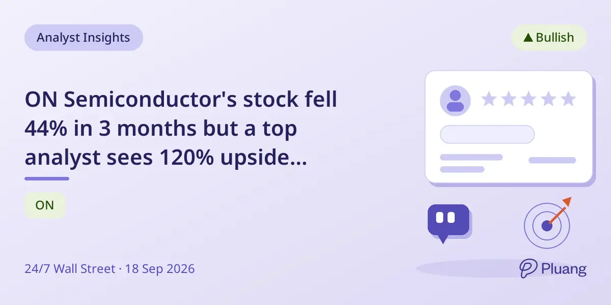 ON Semiconductor's stock fell 44% in 3 months but a top analyst sees 120% upside potential.