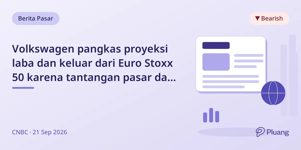 Volkswagen pangkas proyeksi laba dan keluar dari Euro Stoxx 50 karena tantangan pasar dan kerugian Porsche