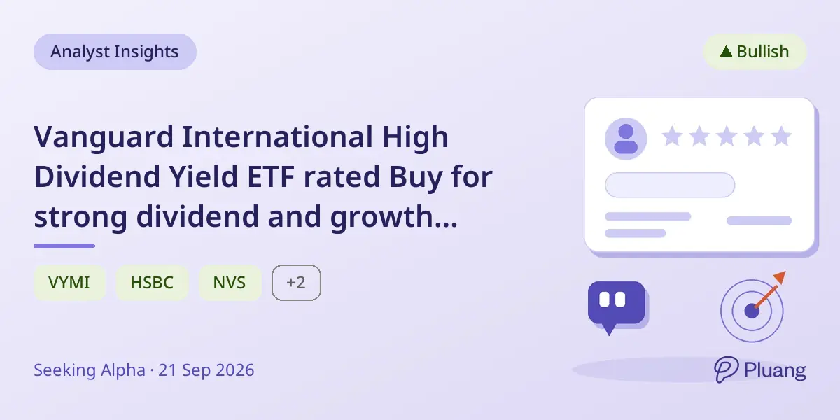 Vanguard International High Dividend Yield ETF rated Buy for strong dividend and growth potential.