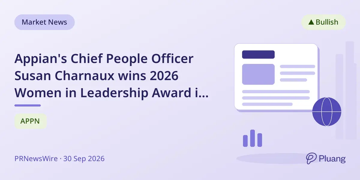Appian's Chief People Officer Susan Charnaux wins 2026 Women in Leadership Award in Virginia.