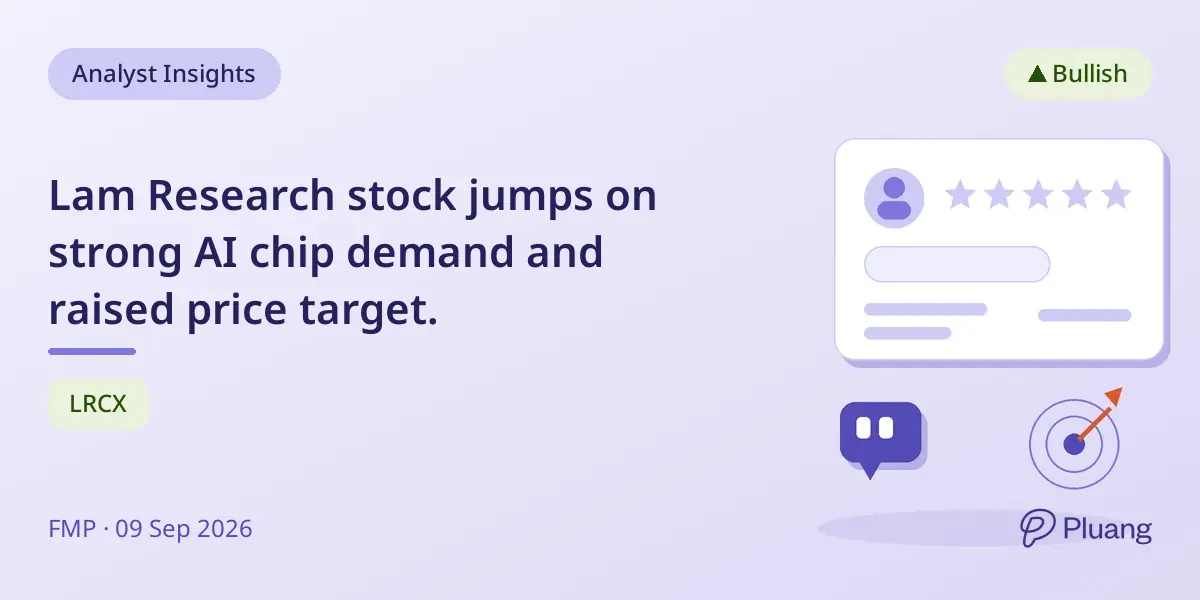 Lam Research stock jumps on strong AI chip demand and raised price target.