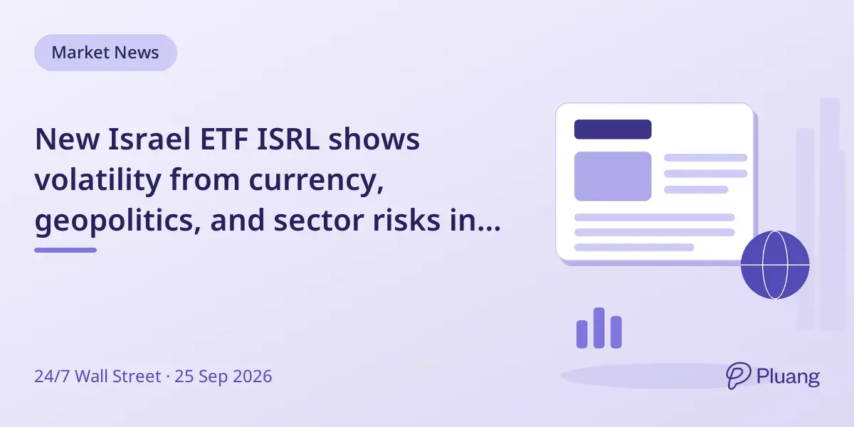 New Israel ETF ISRL shows volatility from currency, geopolitics, and sector risks in just weeks of trading.