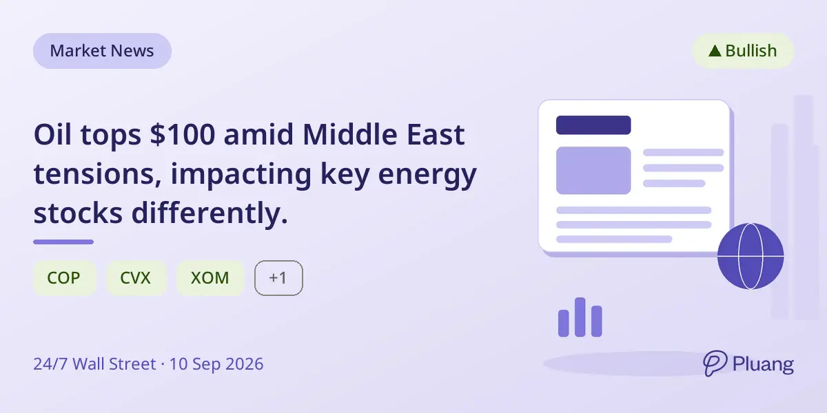 Oil tops $100 amid Middle East tensions, impacting key energy stocks differently.