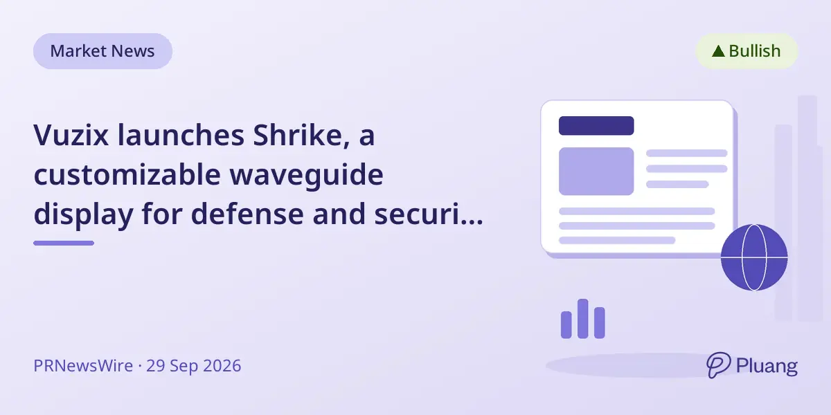 Vuzix launches Shrike, a customizable waveguide display for defense and security wearables.