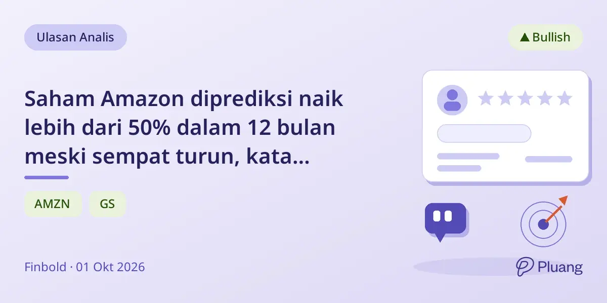 Saham Amazon diprediksi naik lebih dari 50% dalam 12 bulan meski sempat turun, kata Goldman Sachs.