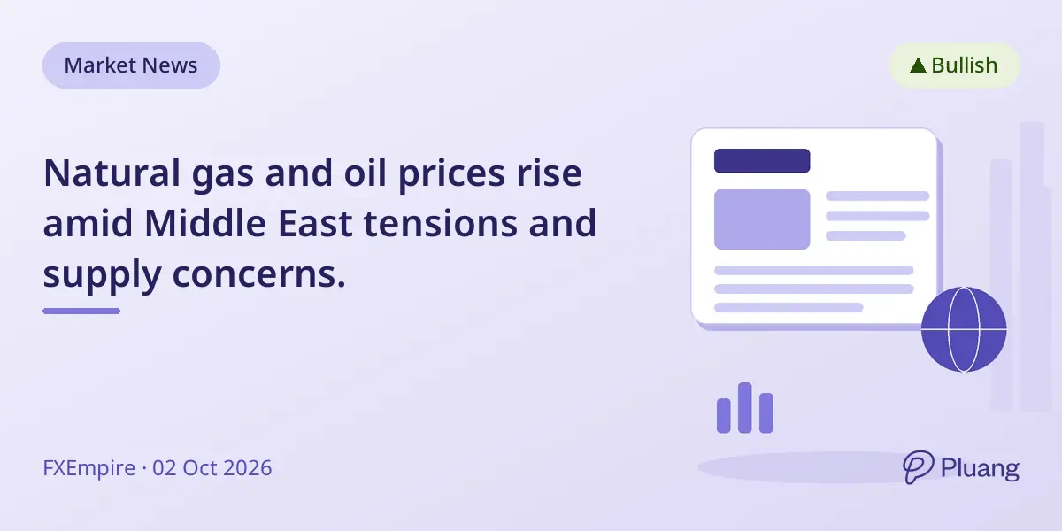 Natural gas and oil prices rise amid Middle East tensions and supply concerns.
