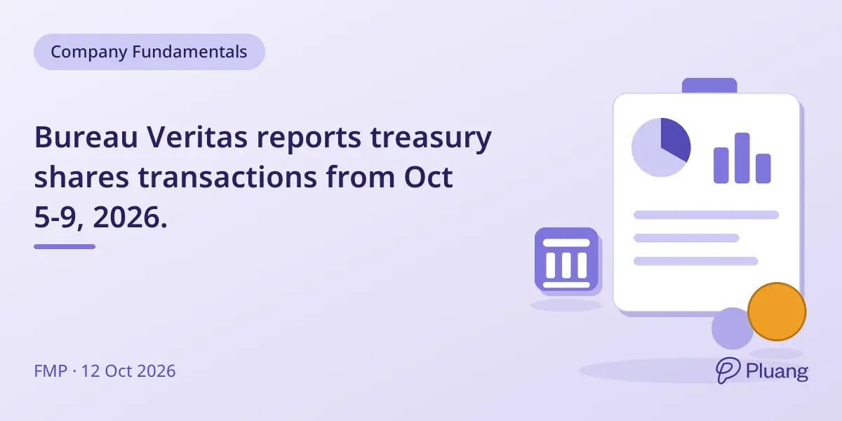 Bureau Veritas reports treasury shares transactions from Oct 5-9, 2026.