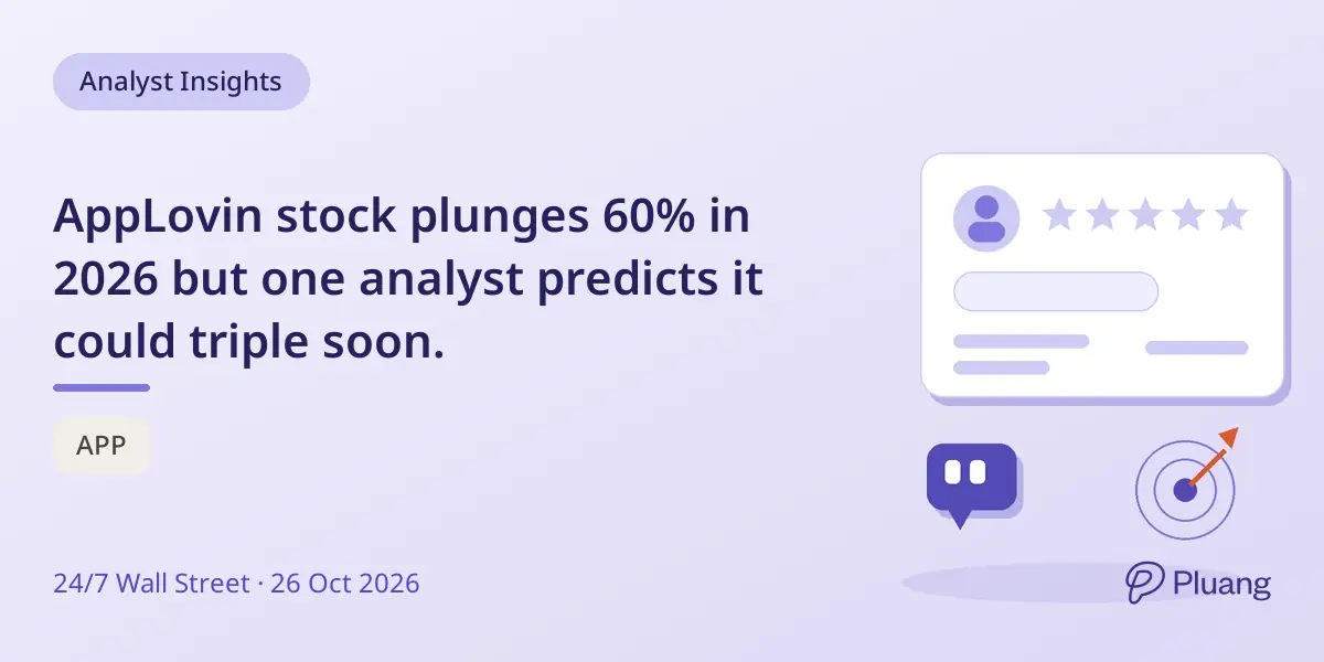AppLovin stock plunges 60% in 2026 but one analyst predicts it could triple soon.