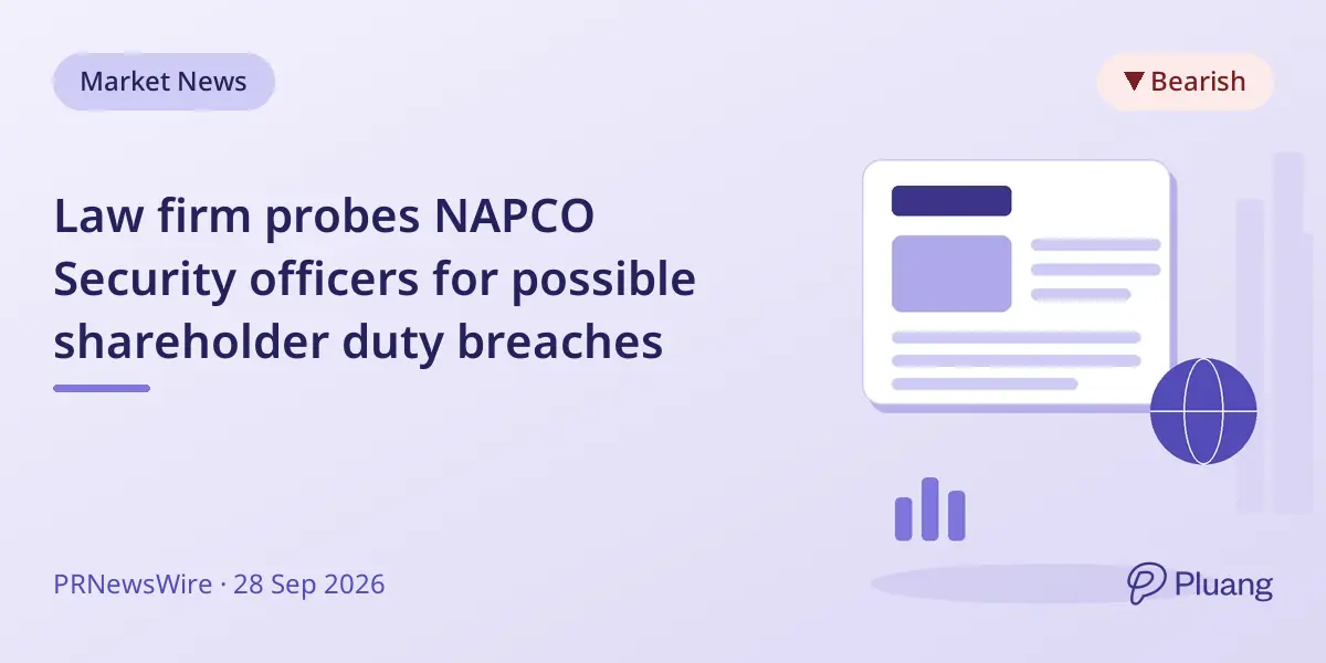 Law firm probes NAPCO Security officers for possible shareholder duty breaches