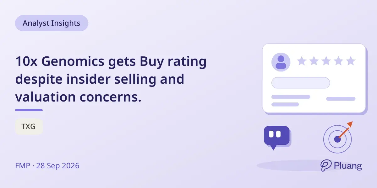 10x Genomics gets Buy rating despite insider selling and valuation concerns.