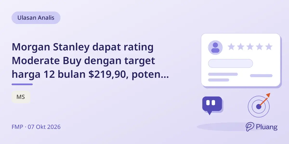 Morgan Stanley dapat rating Moderate Buy dengan target harga 12 bulan $219,90, potensi naik 15,9%.