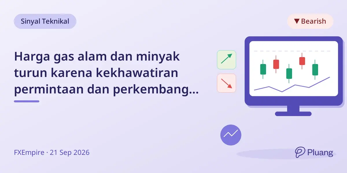 Harga gas alam dan minyak turun karena kekhawatiran permintaan dan perkembangan geopolitik.
