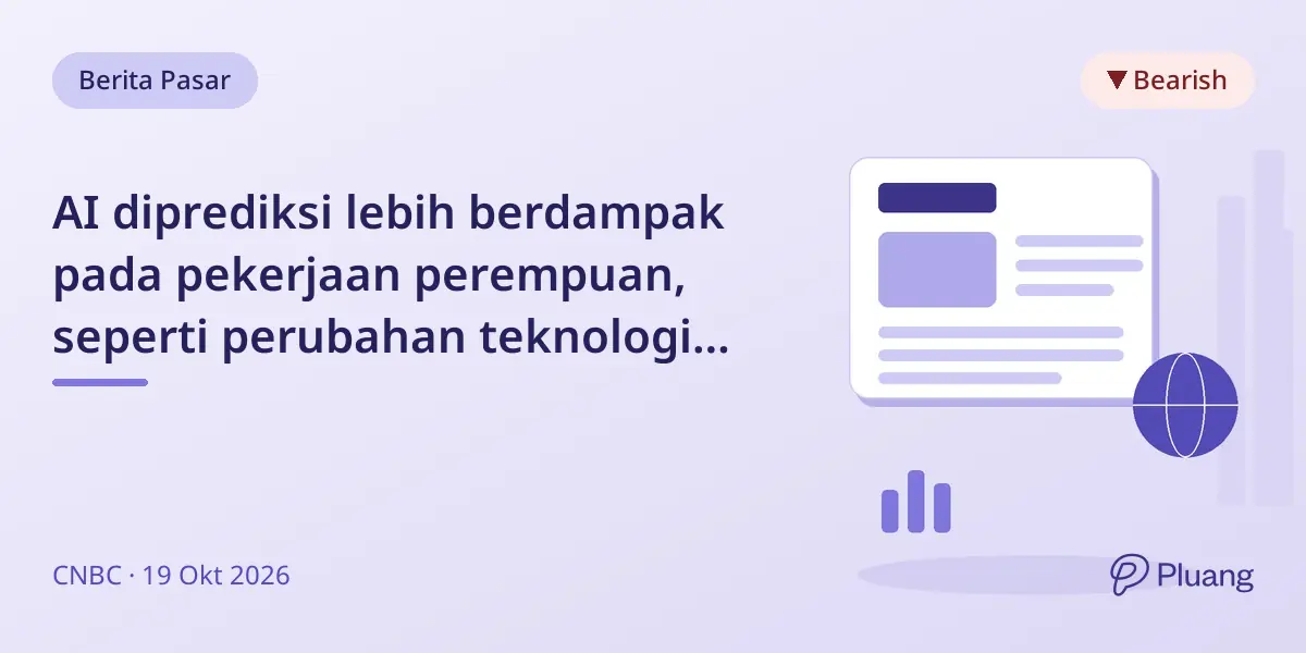 AI diprediksi lebih berdampak pada pekerjaan perempuan, seperti perubahan teknologi sebelumnya.
