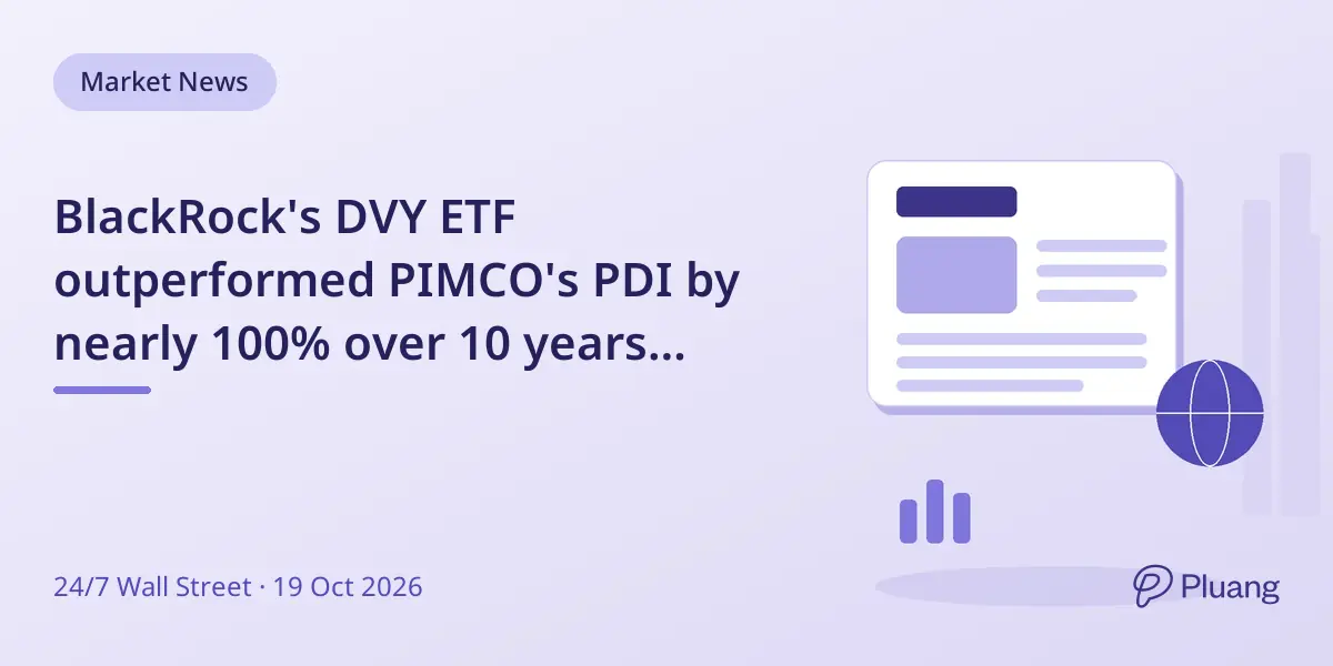 BlackRock's DVY ETF outperformed PIMCO's PDI by nearly 100% over 10 years despite lower monthly payouts.