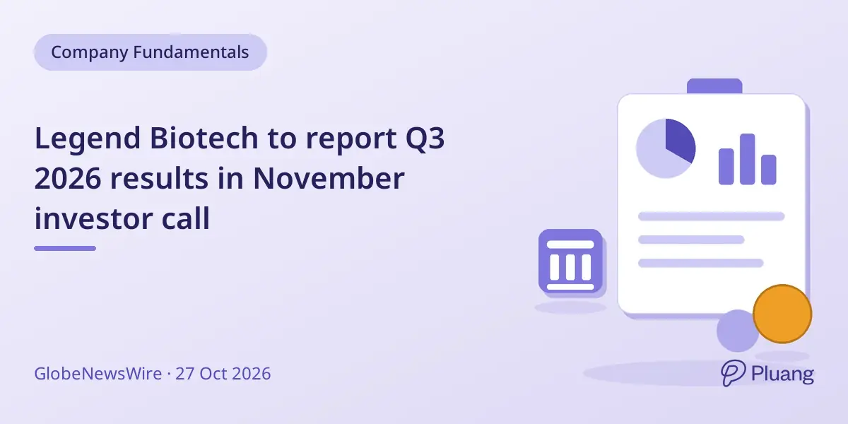 Legend Biotech to report Q3 2026 results in November investor call