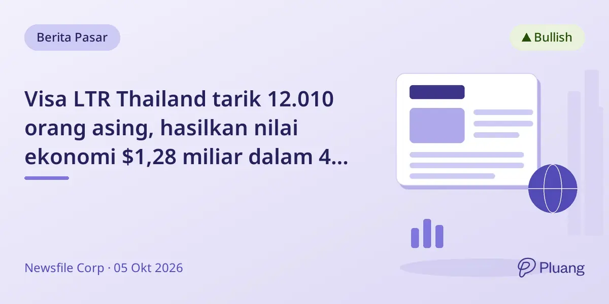 Visa LTR Thailand tarik 12.010 orang asing, hasilkan nilai ekonomi $1,28 miliar dalam 4 tahun.