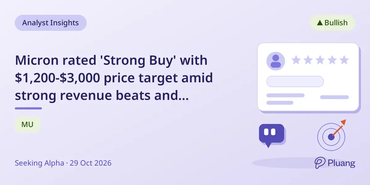 Micron rated 'Strong Buy' with $1,200-$3,000 price target amid strong revenue beats and supply constraints.