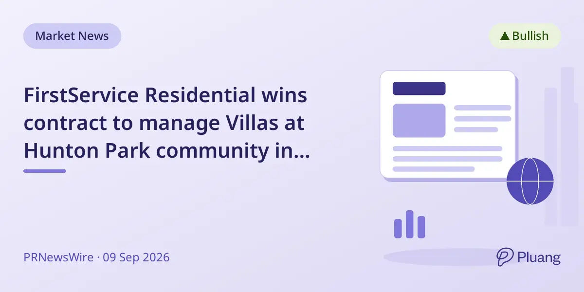 FirstService Residential wins contract to manage Villas at Hunton Park community in Virginia