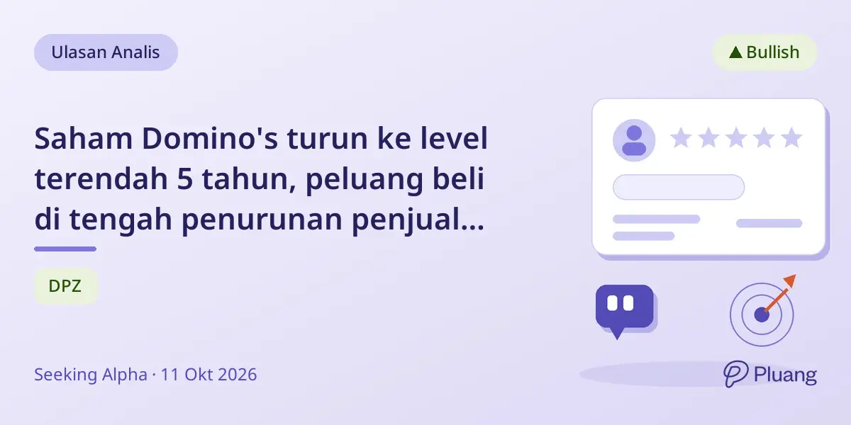 Saham Domino's turun ke level terendah 5 tahun, peluang beli di tengah penurunan penjualan sementara.