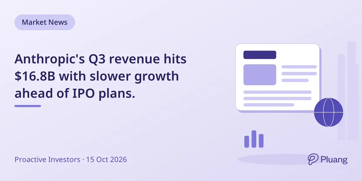 Anthropic's Q3 revenue hits $16.8B with slower growth ahead of IPO plans.
