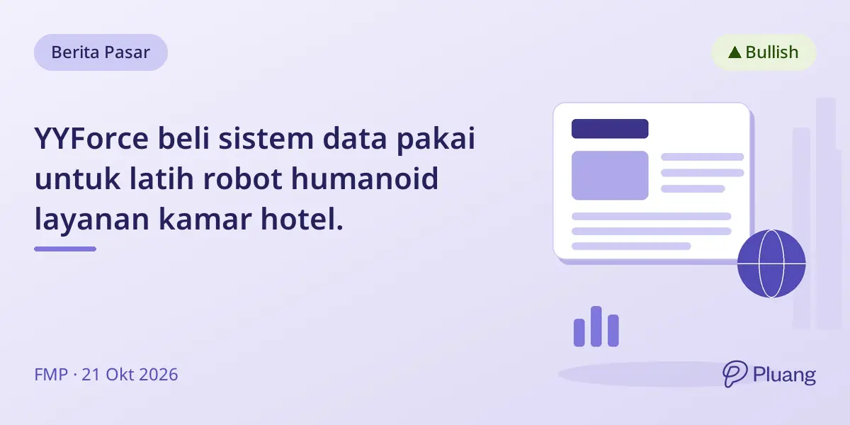 YYForce beli sistem data pakai untuk latih robot humanoid layanan kamar hotel.