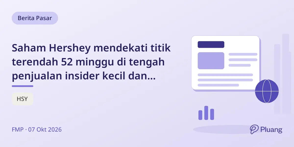 Saham Hershey mendekati titik terendah 52 minggu di tengah penjualan insider kecil dan proyeksi laba kuat.