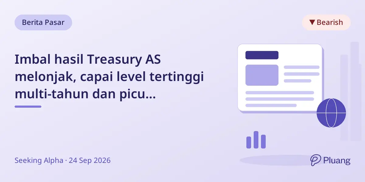 Imbal hasil Treasury AS melonjak, capai level tertinggi multi-tahun dan picu penurunan pasar saham.