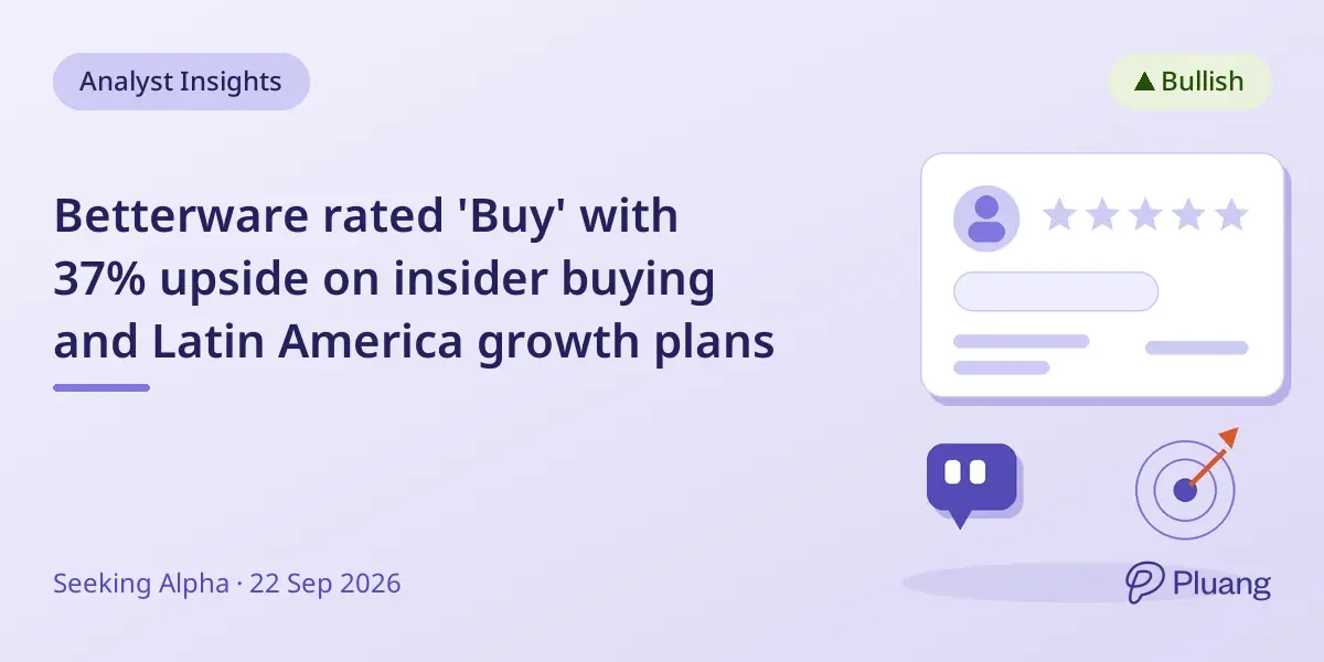 Betterware rated 'Buy' with 37% upside on insider buying and Latin America growth plans