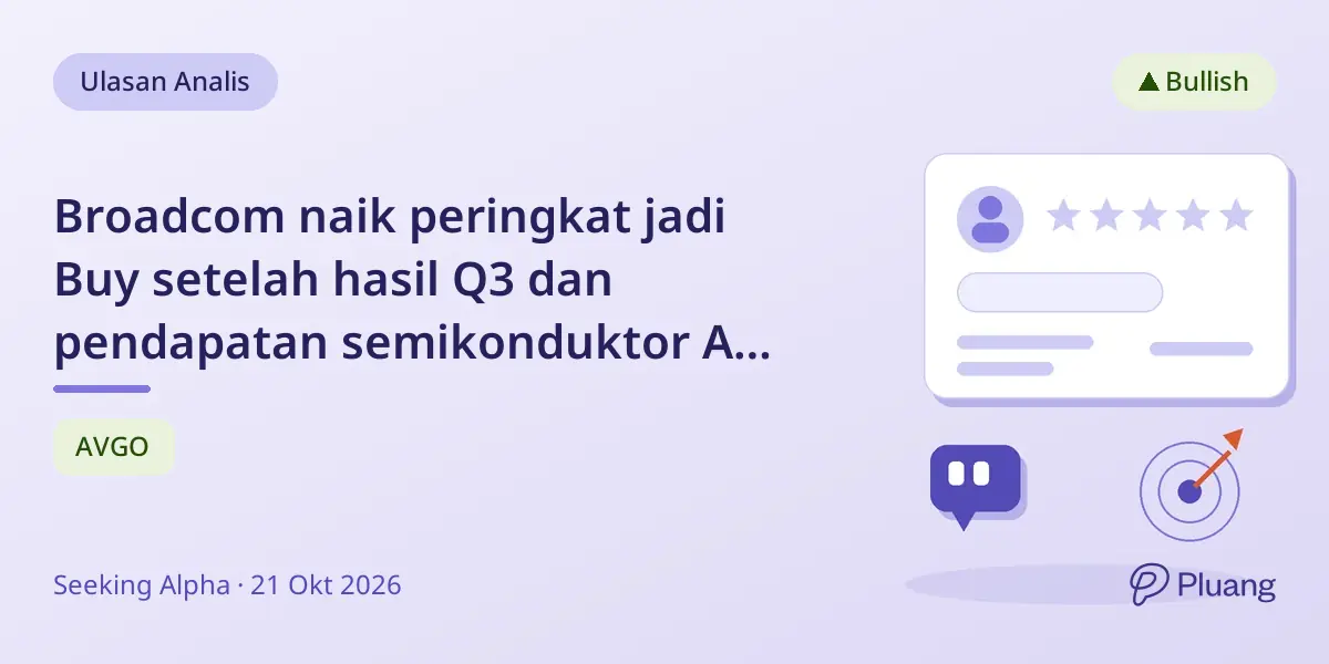 Broadcom naik peringkat jadi Buy setelah hasil Q3 dan pendapatan semikonduktor AI melonjak.