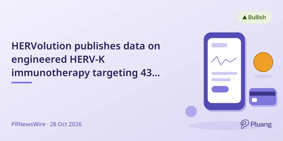 HERVolution publishes data on engineered HERV-K immunotherapy targeting 43 cancer types, advancing toward clinical trials.