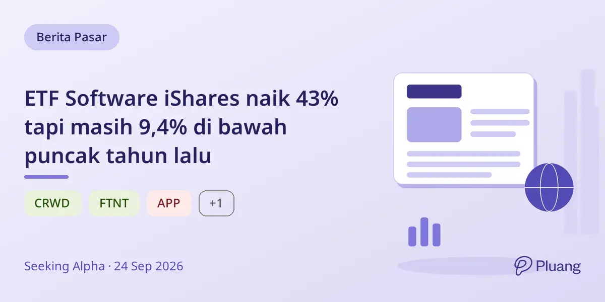 ETF Software iShares naik 43% tapi masih 9,4% di bawah puncak tahun lalu