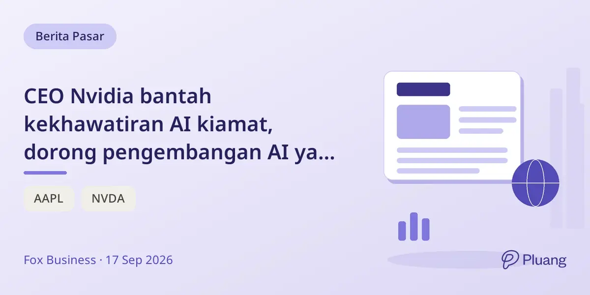 CEO Nvidia bantah kekhawatiran AI kiamat, dorong pengembangan AI yang aman di tengah ketegangan AS-China.