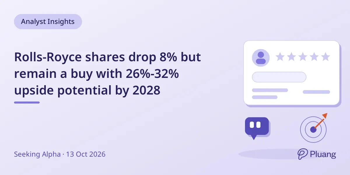 Rolls-Royce shares drop 8% but remain a buy with 26%-32% upside potential by 2028