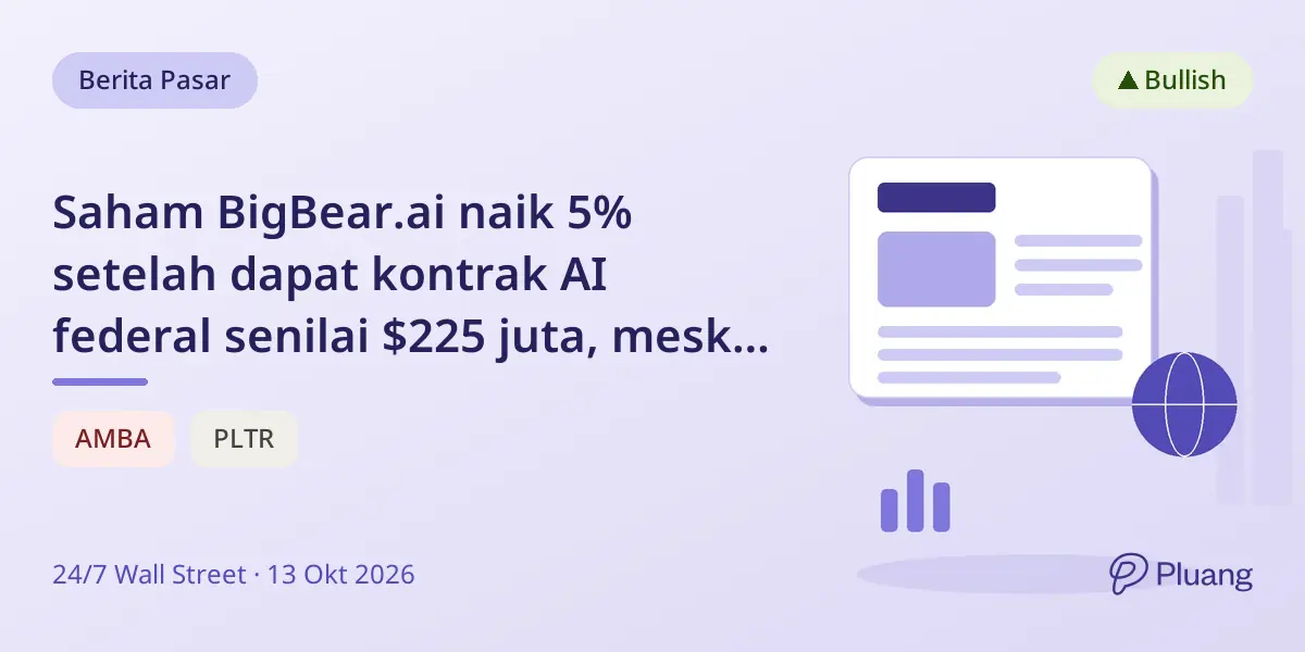 Saham BigBear.ai naik 5% setelah dapat kontrak AI federal senilai $225 juta, meski harga masih dekat titik terendah 52 minggu.