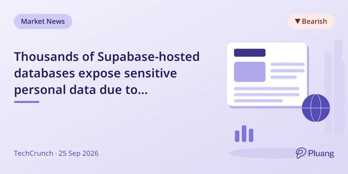 Thousands of Supabase-hosted databases expose sensitive personal data due to misconfigurations.