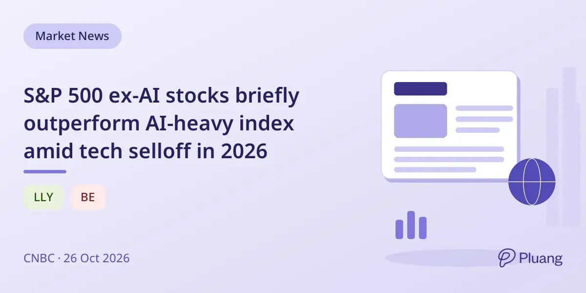 S&P 500 ex-AI stocks briefly outperform AI-heavy index amid tech selloff in 2026