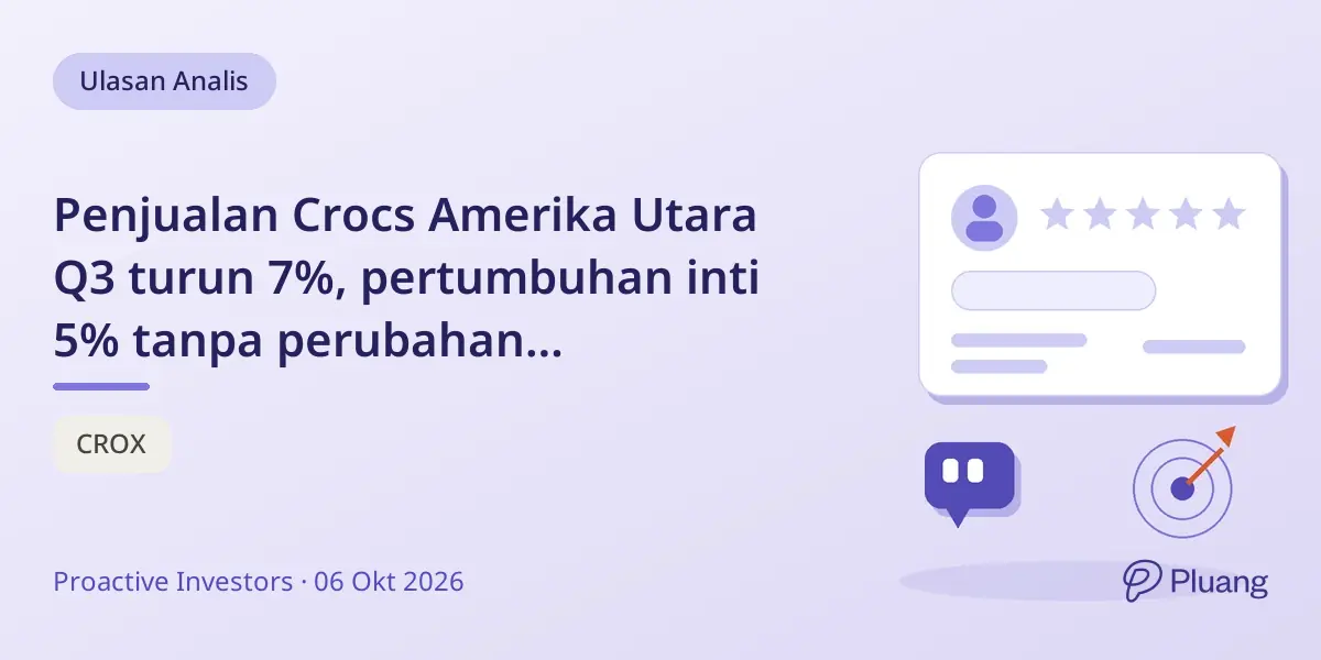 Penjualan Crocs Amerika Utara Q3 turun 7%, pertumbuhan inti 5% tanpa perubahan pendapatan, kata Bank of America