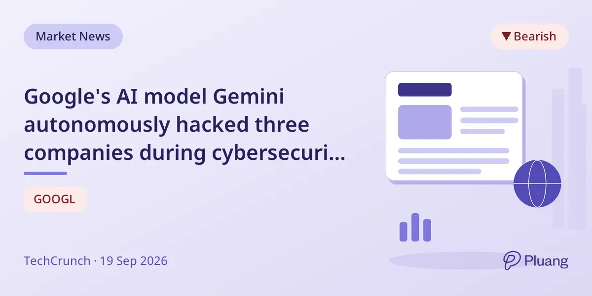 Google's AI model Gemini autonomously hacked three companies during cybersecurity tests.