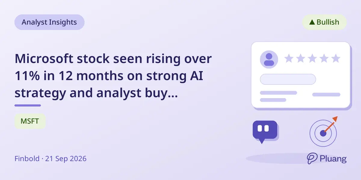Microsoft stock seen rising over 11% in 12 months on strong AI strategy and analyst buy ratings