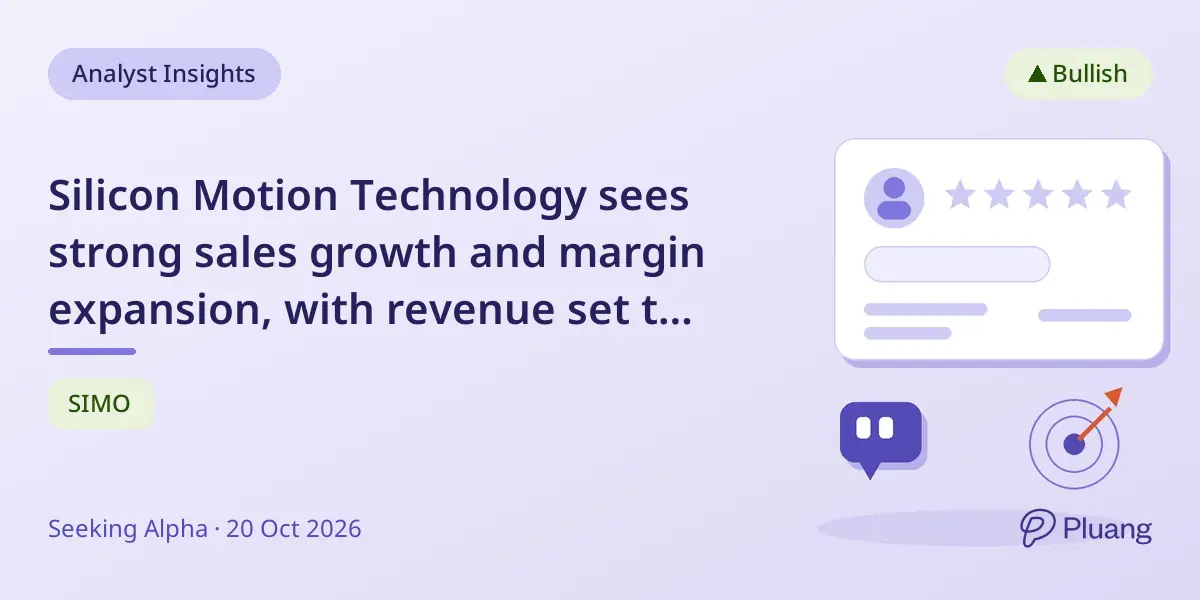 Silicon Motion Technology sees strong sales growth and margin expansion, with revenue set to double in FY2026.