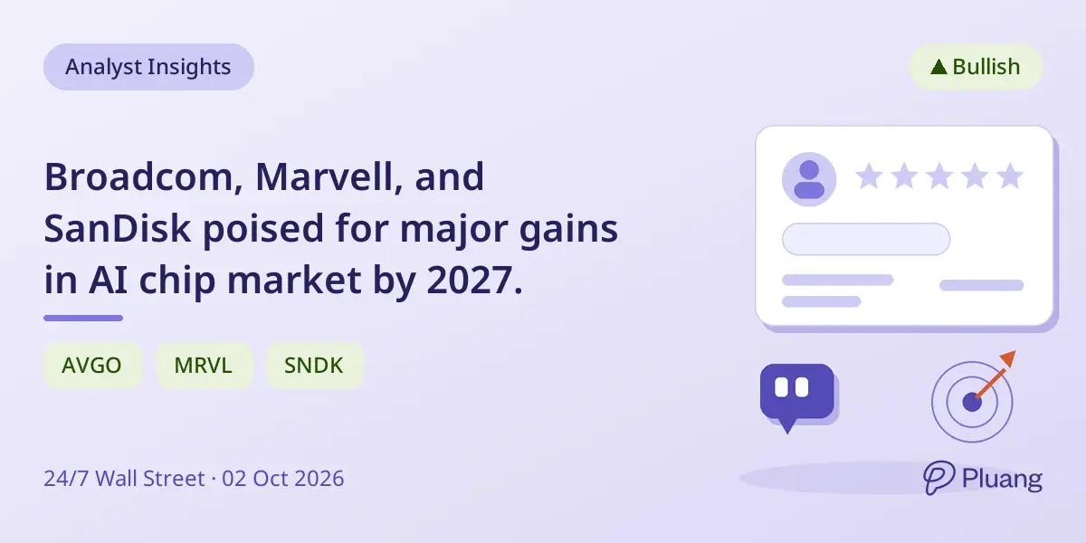 Broadcom, Marvell, and SanDisk poised for major gains in AI chip market by 2027.