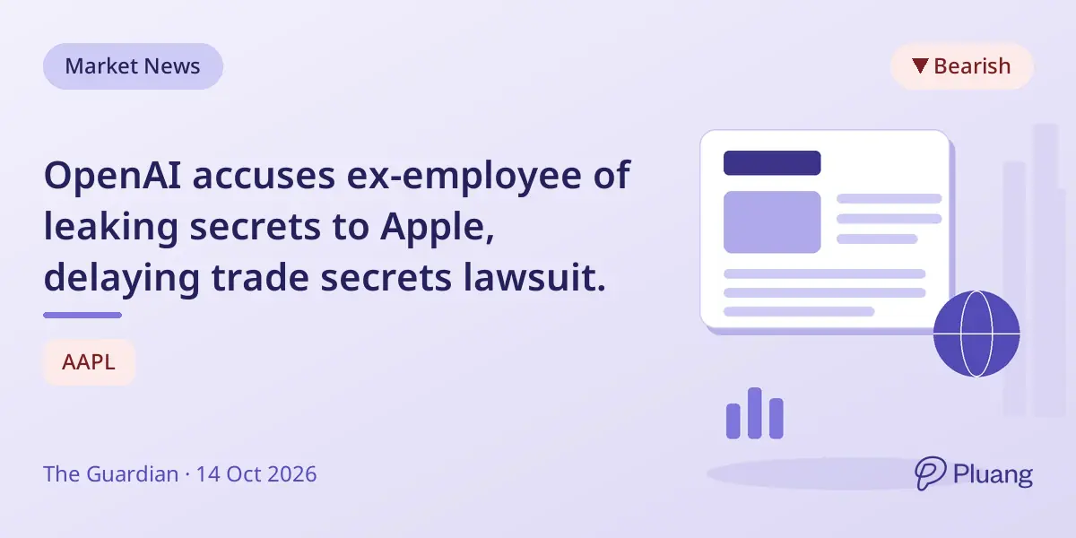 OpenAI accuses ex-employee of leaking secrets to Apple, delaying trade secrets lawsuit.