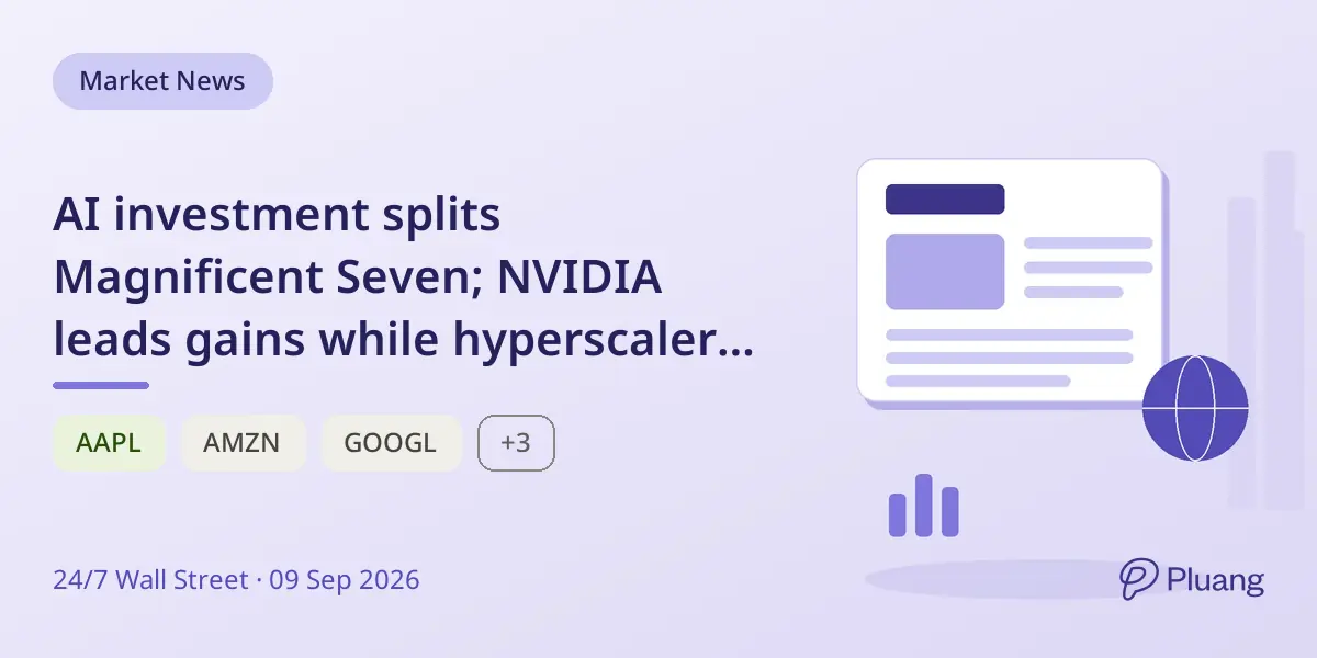 AI investment splits Magnificent Seven; NVIDIA leads gains while hyperscalers lag behind S&P 500 in 2026.