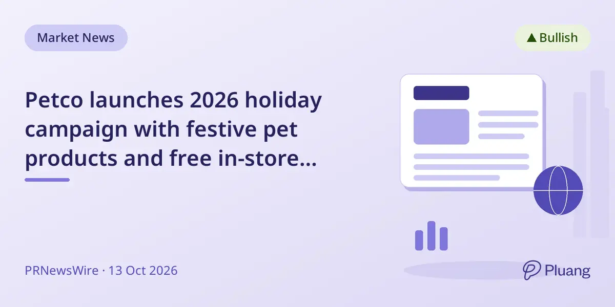 Petco launches 2026 holiday campaign with festive pet products and free in-store events.