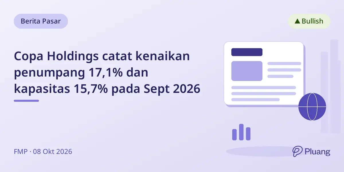 Copa Holdings catat kenaikan penumpang 17,1% dan kapasitas 15,7% pada Sept 2026