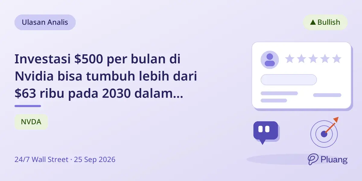 Investasi $500 per bulan di Nvidia bisa tumbuh lebih dari $63 ribu pada 2030 dalam skenario dasar.