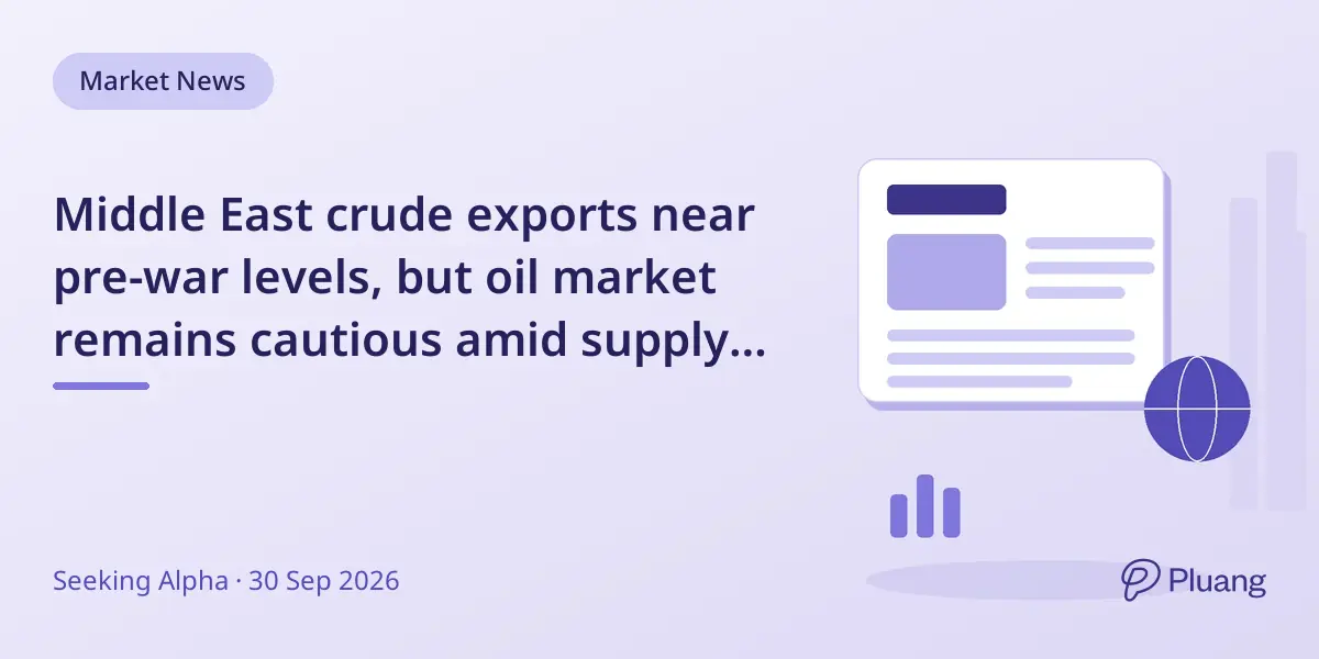 Middle East crude exports near pre-war levels, but oil market remains cautious amid supply concerns.