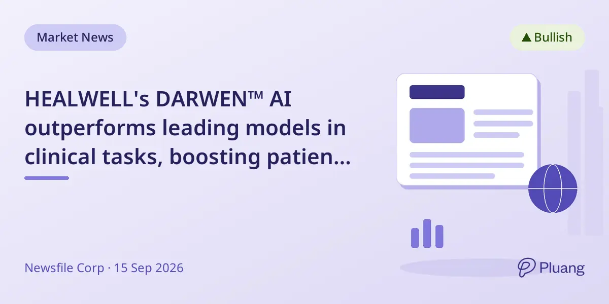 HEALWELL's DARWEN™ AI outperforms leading models in clinical tasks, boosting patient treatment and care optimization.